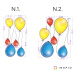 Dětské samolepky na zeď - Balóny III