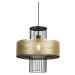 Designová závěsná lampa zlatá s černou 40 cm - Tess