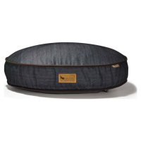 Tmavě modrý pelíšek pro psa 65,5x70 cm Round Bed Denim Medieval Blue / Dark Chocolate S – P.L.A.