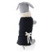 Vsepropejska Stejsi černá bunda pro psa s kožíškem Barva: Černá, Délka zad (cm): 24, Obvod hrudn