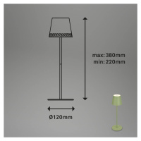 Briloner LED stolní lampa Kiki s baterií 3000K, zelená