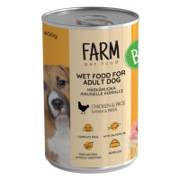 FARM PET FOOD FARM BIO kuřecí a rýže konzerva 400g