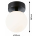 PAULMANN Selection Bathroom LED stropní svítidlo Gove IP44 3000K 230V 5W černá mat/satén