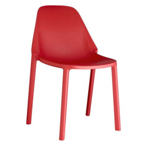 Plastová jídelní židle Pera červená