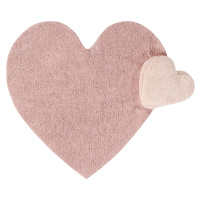 Lorena Canals koberce Přírodní koberec, ručně tkaný Puffy Love - 160x180 srdce cm