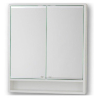 Závěsná skříňka se zrcadlem bílá Viki 80