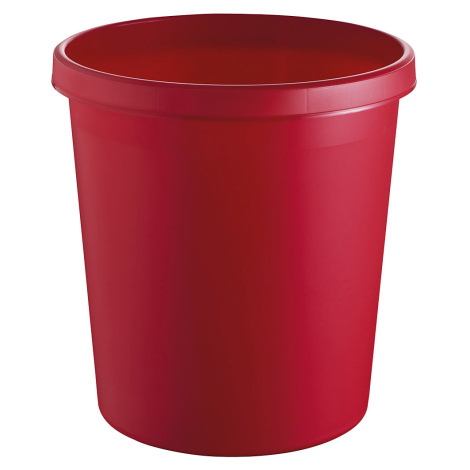 helit Plastový koš na papír, objem 18 l, v x Ø 320 x 310 mm, červená, bal.j. 15 ks