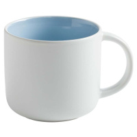 Bílý porcelánový hrnek s modrým vnitřkem Maxwell & Williams Tint, 440 ml