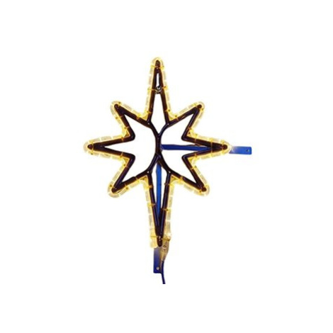 DECOLED LED světelná hvězda, závěsná 3D tisk, 35x50 cm, teple bílá