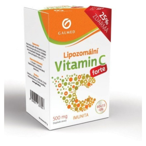Lipozomální vitamín C Forte 500mg 60+15 kapslí Galmed