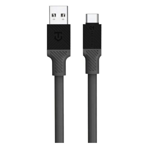 USB datový kabel Tactical Fat Man Cable USB-A/USB-C 60W 1m šedý