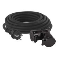 EMOS Venkovní prodlužovací kabel s 2 zásuvkami ZANE 15 m černý