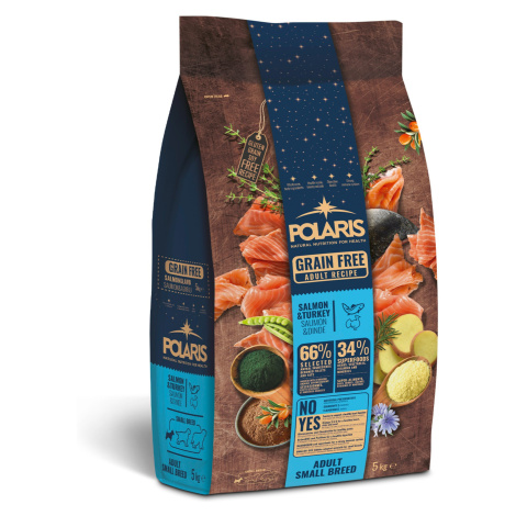 Polaris bezobilné granule s čerstvým masem Adult Small Breed s lososem a krůtím 5 kg Polaris Pet