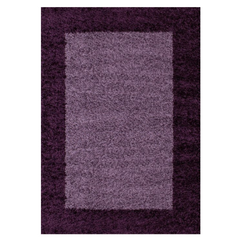Ayyildiz, Kusový koberec Life Shaggy 1503 lila, 200x290, fialová, ložnice
