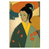 Ilustrace Geisha, Treechild, 26.7 × 40 cm