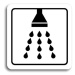 Accept Piktogram "sprcha" (80 × 80 mm) (bílá tabulka - černý tisk)