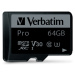 VERBATIM MicroSDXC karta 64GB Pro