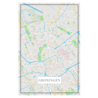 Mapa Groningen color, (26.7 x 40 cm)