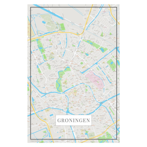 Mapa Groningen color, 26.7x40 cm