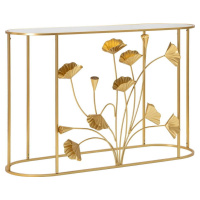 Konzolový stolek ve zlaté barvě 40x120 cm Flow – Mauro Ferretti