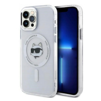 Pouzdro Pro Iphone 12 12 Pro Karl Lagerfeld IML Metal Choupette Head Bílé