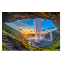 Fotografie Behind the waterfall - Seljalandsfoss Waterfall, DieterMeyrl, (40 x 26.7 cm)
