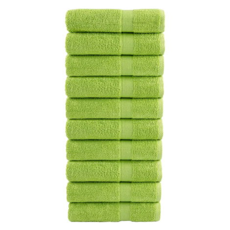 vidaXL Prémiové osušky SOLUND 10 ks jablečně zelené 100x150 cm 600 g/m²