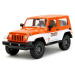 Autíčko Jeep Wrangler 2007 M&M Jada kovové s otevíratelnými dveřmi a figurka Orange délka 18 cm 