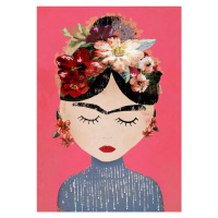 Ilustrace Frida (Pink Version), Treechild, 30 × 40 cm