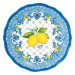 Talíř dezertní porcelánový SORRENTO bílo-modrý 23cm