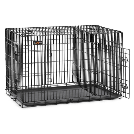SONGMICS Přepravní klec pro zvířata Levino XL 107 cm černá
