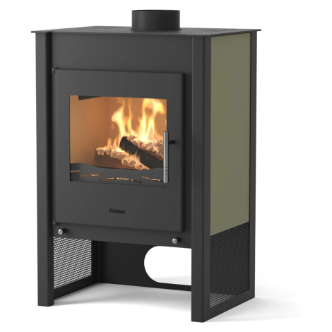 HS Flamingo Krbová kamna KUALA olivová 575 x 850 x 430 mm