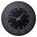KARE Design Nástěnné hodiny Lio - černé, Ø60cm