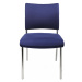 Topstar Židle pro návštěvy, stohovací, 4 nohy, čalouněné opěradlo, bal.j. 2 ks, modrá