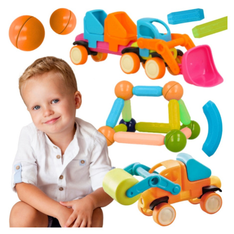 Woopie magnetická stavebnice konstrukční auta 52 ks