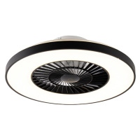 Stropní ventilátor černý vč. LED s hvězdicovým efektem stmívatelný - Climo