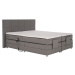 Elektrická polohovací postel, boxspring, šedá, 160x200, MURKO NEW