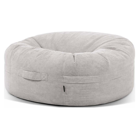 Světle šedý manšestrový sedací vak Roll 135 – SLOWDOWN