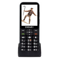 Evolveo EasyPhone LT s nabíjecím stojánkem, černá - SGM EP-880-LTB