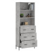 vidaXL Skříň highboard betonově šedá 69,5x34x180 cm kompozitní dřevo