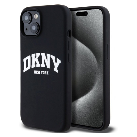 Pouzdro DKNY Liquid Silicone Arch Logo MagSafe zadní kryt Apple iPhone 11 Black
