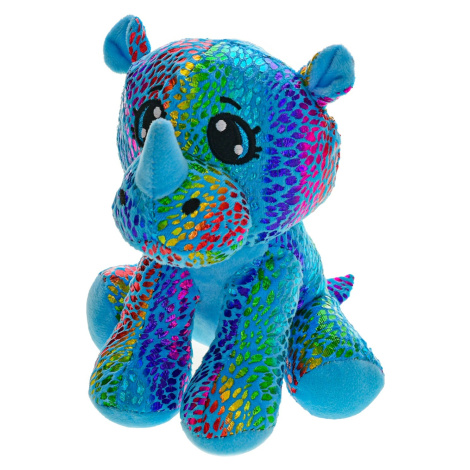 Nosorožec Star Sparkle plyšový modrý 16cm sedící