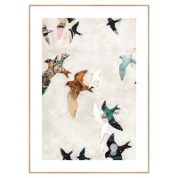 Obraz 30x40 cm Abstract Birds – Malerifabrikken