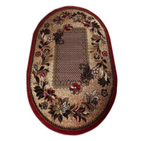Kusový koberec Alfa červený 01 80 × 150 cm ovál