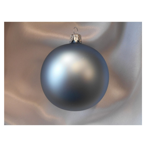 Vánoční koule 10 cm - mat SET/4ks - modrá matná