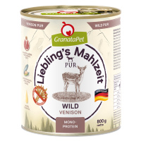 GranataPet Liebling's Mahlzeit 6 x 800 g - Zvěřina PUR