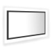 Shumee LED koupelnové zrcadlo šedé 80 × 8,5 × 37 cm dřevotříska