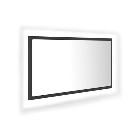 Shumee LED koupelnové zrcadlo šedé 80 × 8,5 × 37 cm dřevotříska