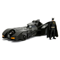 Autíčko Batman 1989 Batmobile Jada kovové s posuvným kokpitem a figurkou Batmana délka 22 cm 1:2