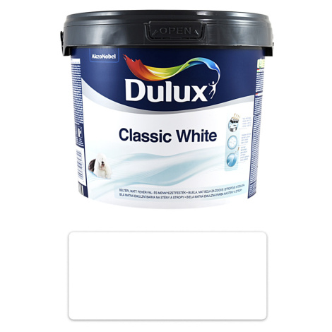 DULUX Classic White - akrylátová malířská barva do interiéru 3 l Bílá